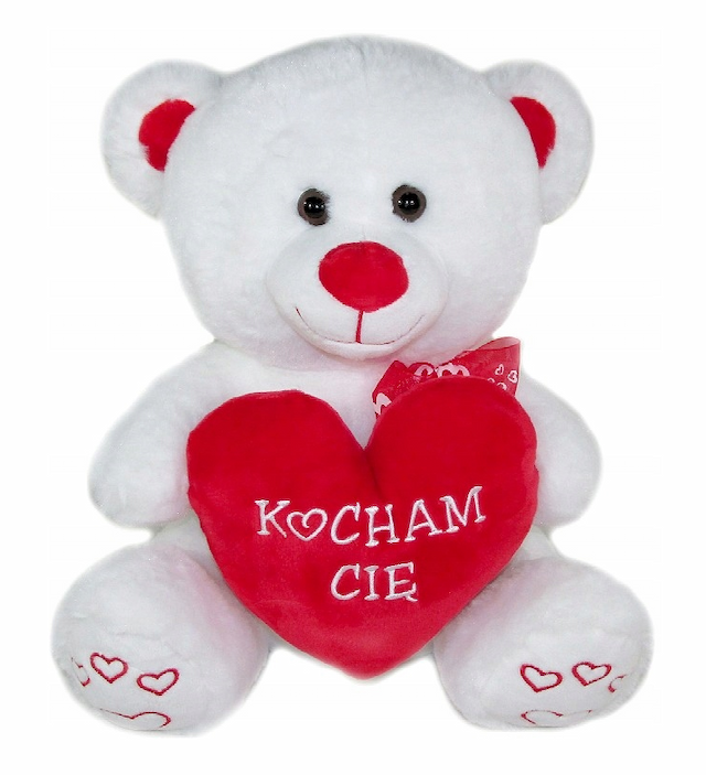 Maskotka Pluszak Miś z Sercem Kocham Cię Walentynki 23 cm – zdjęcie 1