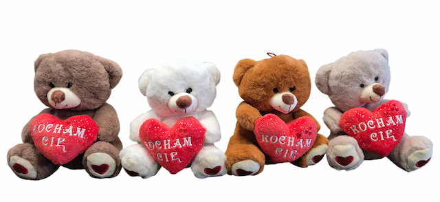 Maskotka Przytulanka miś Serce Kocham Cię Walentynki 20 cm – zdjęcie 1