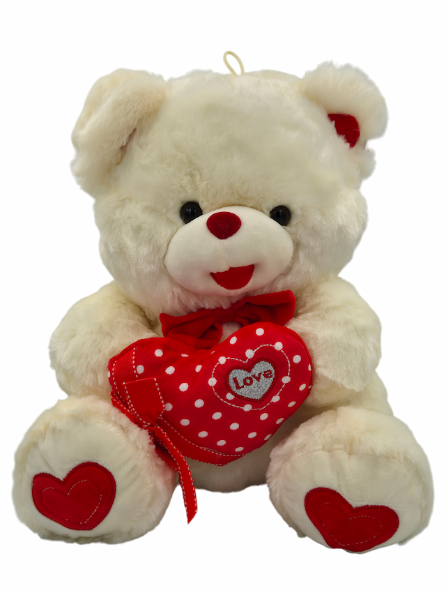 Maskotka Pluszak Miś Serce napis Love Walentynki 40 cm – zdjęcie 1