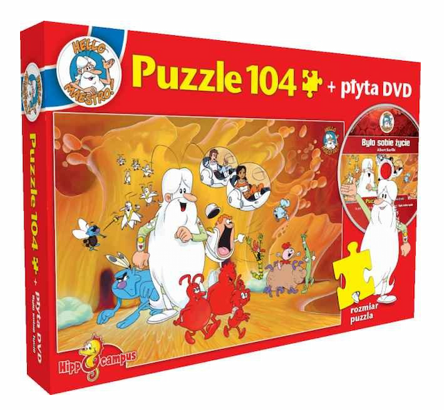 Puzzle 104 el. Było Sobie Życie Bohaterowie + płytta DVD – zdjęcie 1