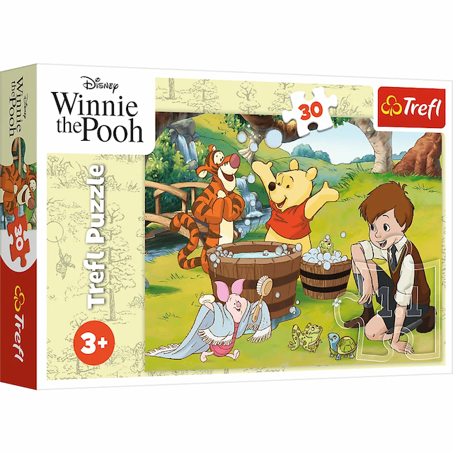 Puzzle 30 el. Kubuś Puchatek Dzień z Puchatkiem Trefl – zdjęcie 1