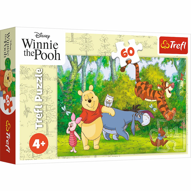 Puzzle 60 el. Kubuś Puchatek Smaczny Miodek Trefl – zdjęcie 1