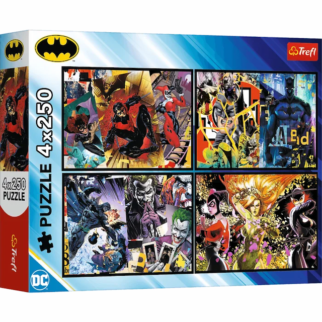 Puzzle 4x250 el. Batman w Akcji Trefl – zdjęcie 1