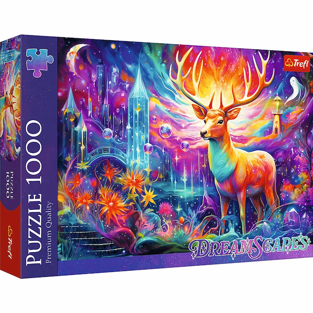 Puzzle 1000 el. DreamScapes Mistyczny Jeleń Trefl – zdjęcie 1