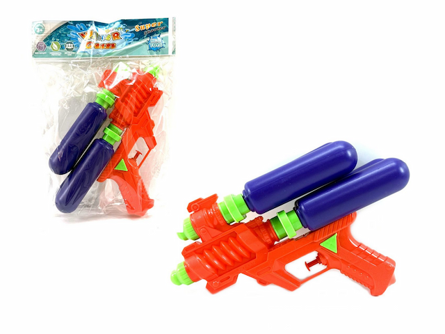 Pistolet na Wodę 24 cm Cztery Naboje Broń Wodna Sikawka – zdjęcie 1