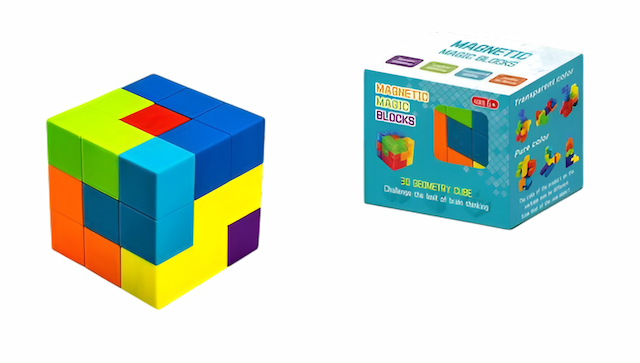 Klocki Magnetyczne Magnetic Cubes 7 sztuk Kostka – zdjęcie 1