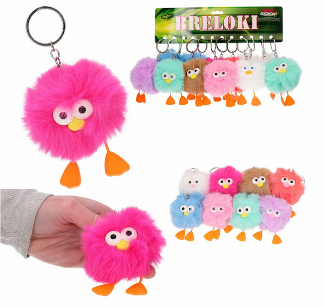 Brelok Breloczek Zwierzątko Puchaty Stworek Pompon – zdjęcie 1