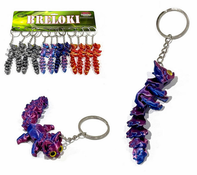 Brelok Breloczek Przegubowy 3D Lis Gradient  Ruchomy Ogon – zdjęcie 1