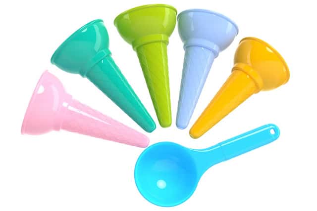 Foremki do Piasku Piaskownicy  Zestaw Lody Stożki  6 el. – zdjęcie 1