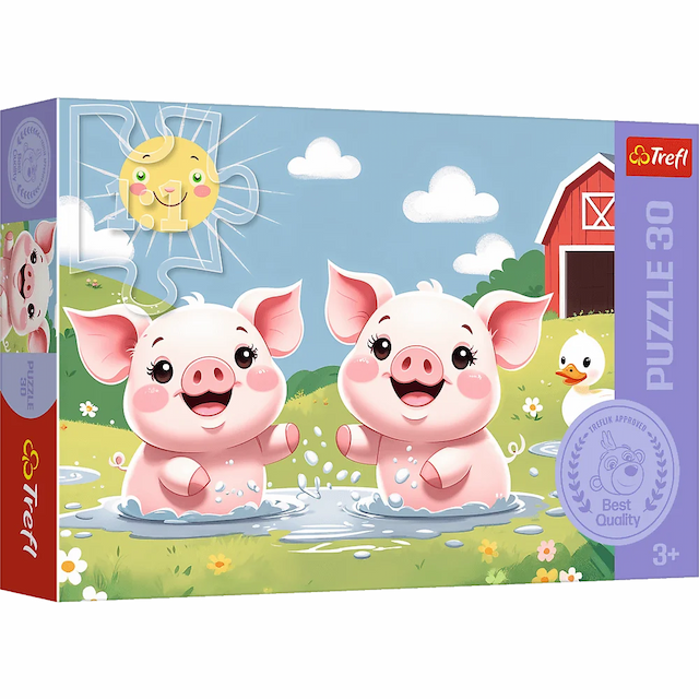 Puzzle 30 el. Wesołe Życie na Wsi Trefl – zdjęcie 1