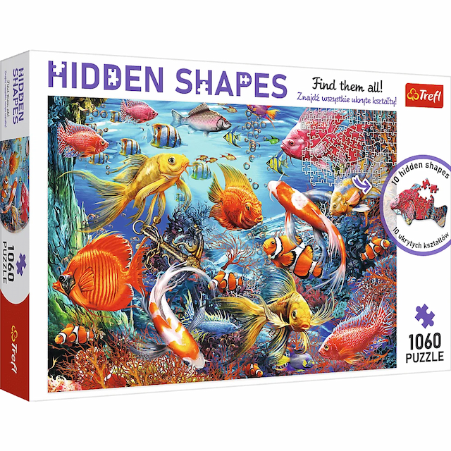 Puzzle 1060 el. Hidden Shapes Podwodne Życie Trefl – zdjęcie 1
