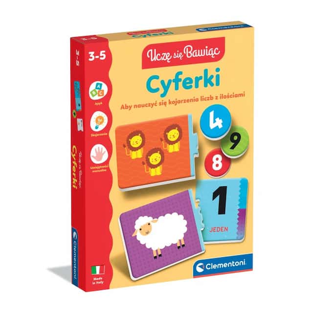 Gra Edukacyjna Układanka Cyferki Uczę się Bawiąc Clementoni – zdjęcie 1