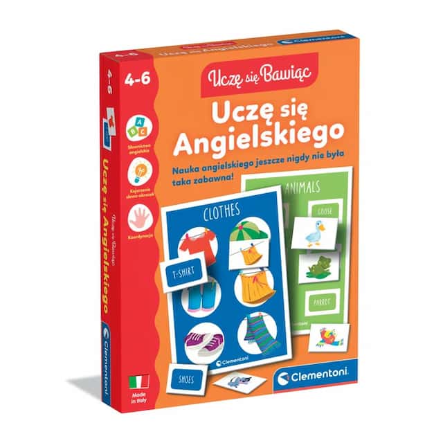 Gra Edukacyjna Układanka Uczę się Angielskiego Clementoni – zdjęcie 1
