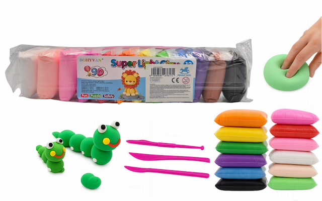 Piankolina Magiczna Masa Plastyczna Zestaw 12szt + Narzędzia – zdjęcie 1
