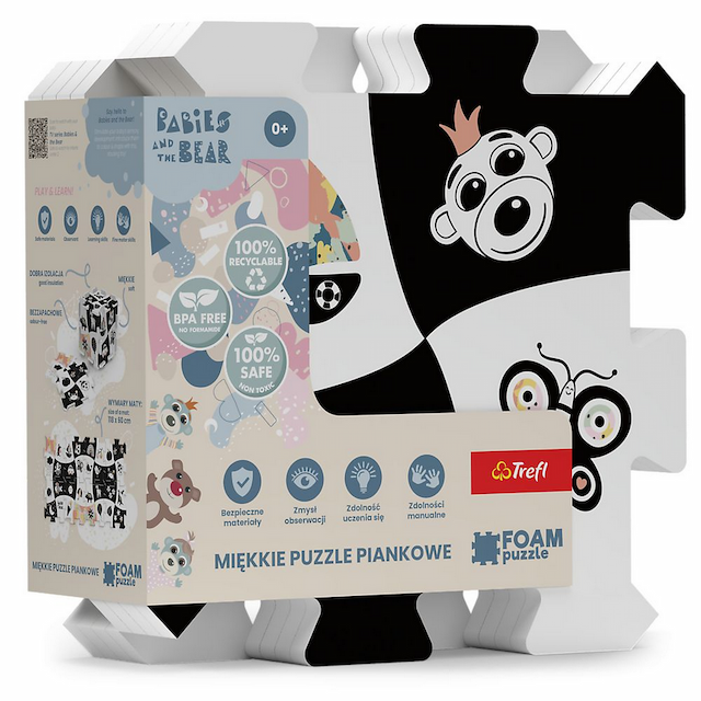 Puzzle Piankowe Układanka Puzzlopianka Bobaski Miś Trefliki – zdjęcie 1