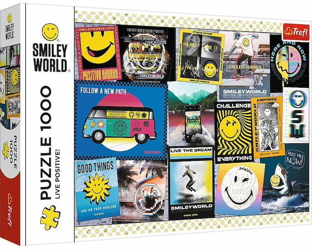 Puzzle 1000 el. Żyj Pozytywnie! Smiley World Trefl – zdjęcie 1