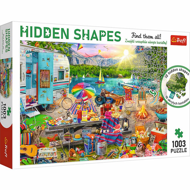 Puzzle 1003 el. Hidden Shapes Wycieczka kamperem Trefl – zdjęcie 1