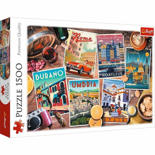 Puzzle 1500 el Wycieczka Podróże po Europie Trefl – zdjęcie 1