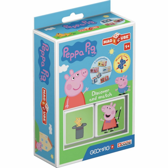 Klocki magnetyczne Geomag Magicube Świnka Peppa 2 el. – zdjęcie 1