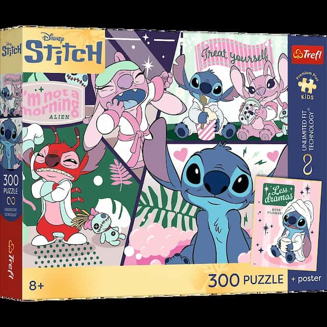 Puzzle 300 el. UFT Lilo & Stitch Kosmiczny Duet + plakat – zdjęcie 1