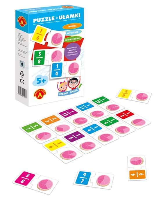Układanki Puzzle Ułamki Zabawa i Nauka – zdjęcie 1