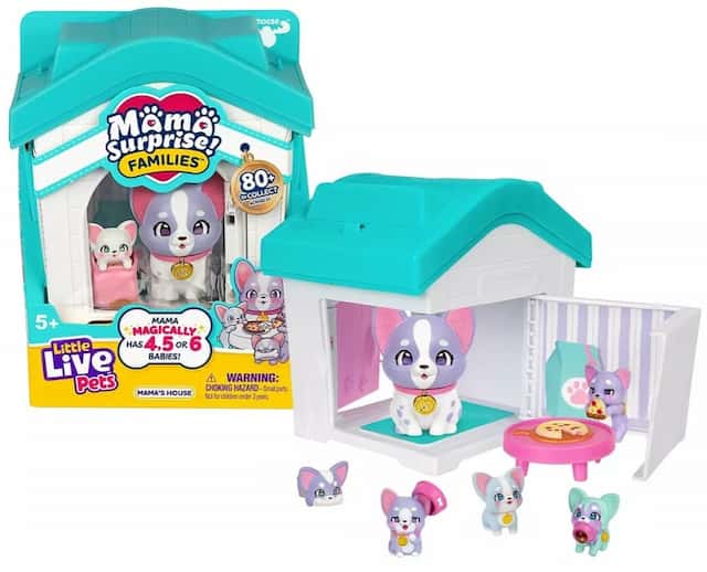Little Live Pets Mama z Szczeniętami Buldog Francuski