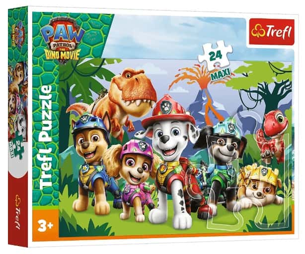 Puzzle 24 el. Maxi Psi Patrol, Prehistoryczna przyjaźń Trefl – zdjęcie 1