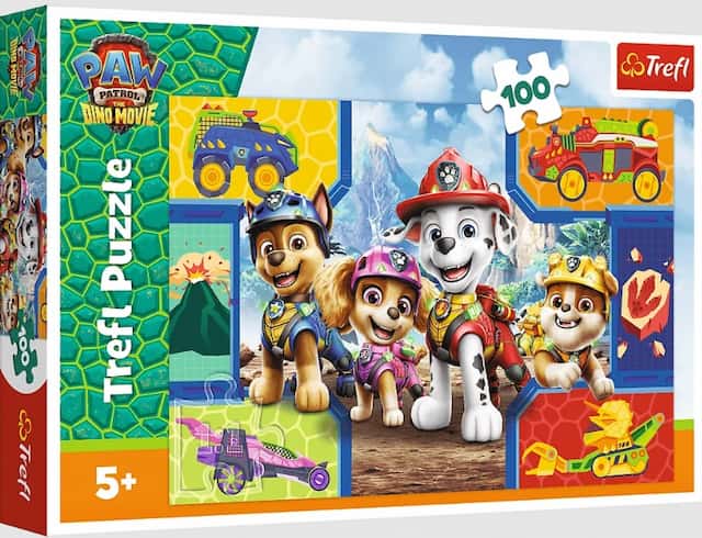Puzzle 100 el. Psi Patrol Psiaki i Dinozaury Trefl – zdjęcie 1