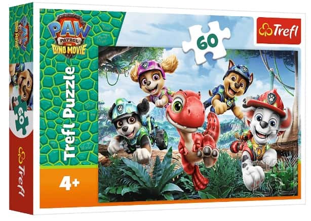 Puzzle 60 el. Psi Patrol na Ratunek Dinozaurom Trefl – zdjęcie 1