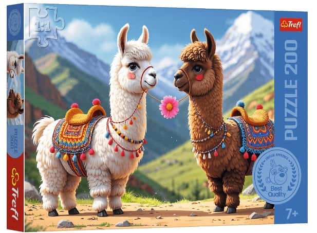 Puzzle 200 el. Kolorowe Lamy Trefl – zdjęcie 1