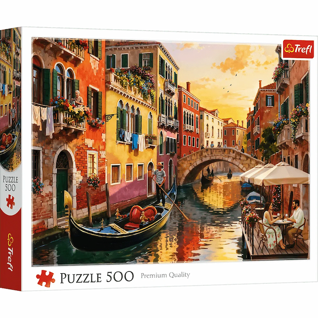 Puzzle 500 el. Wenecja o zachodzie słońca Włochy Trefl – zdjęcie 1