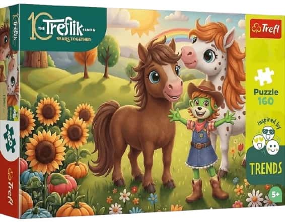 Puzzle 160 el. Koń Konik Koniki Rodzine Treflików  Trefl – zdjęcie 1
