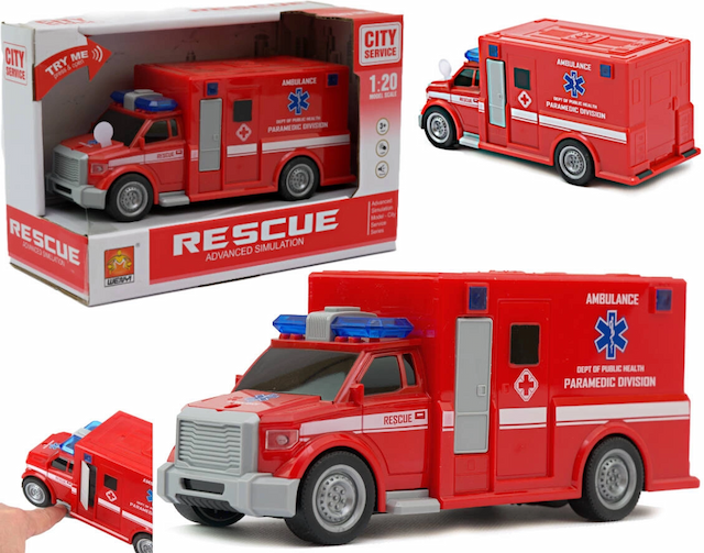 Karetka Ambulans Samochód na Napęd 1:20 Światło Dźwięk – zdjęcie 1