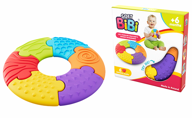Soft BiBi Sensory Puzzle Circle – układanka sensoryczna 6m+ – zdjęcie 1