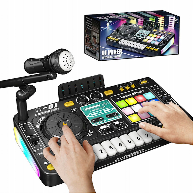 Konsola DJ Mikser dla Dzieci Mikrofon Pianinko Bluetooth – zdjęcie 1