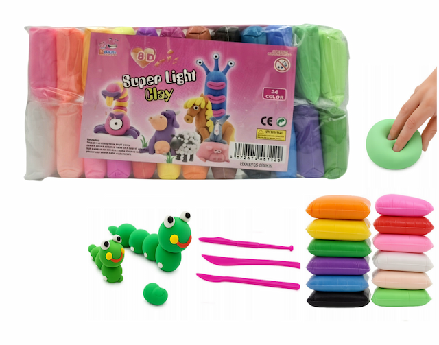 Piankolina Magiczna Masa Plastyczna Zestaw 24szt + Narzędzia – zdjęcie 1