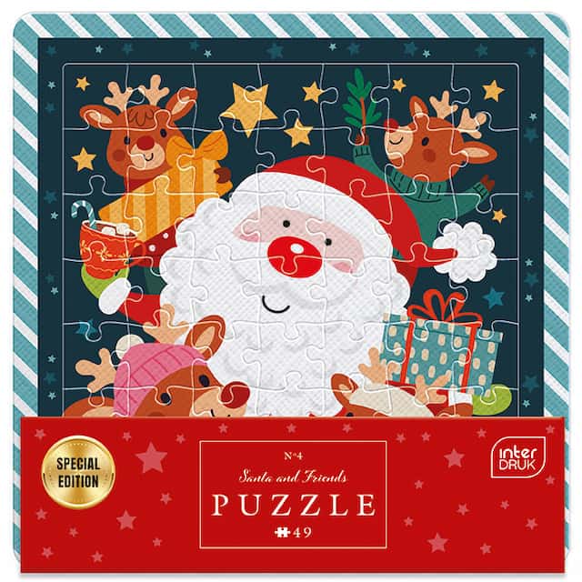 Puzzle w ramce  49 el BN Santa and Friends