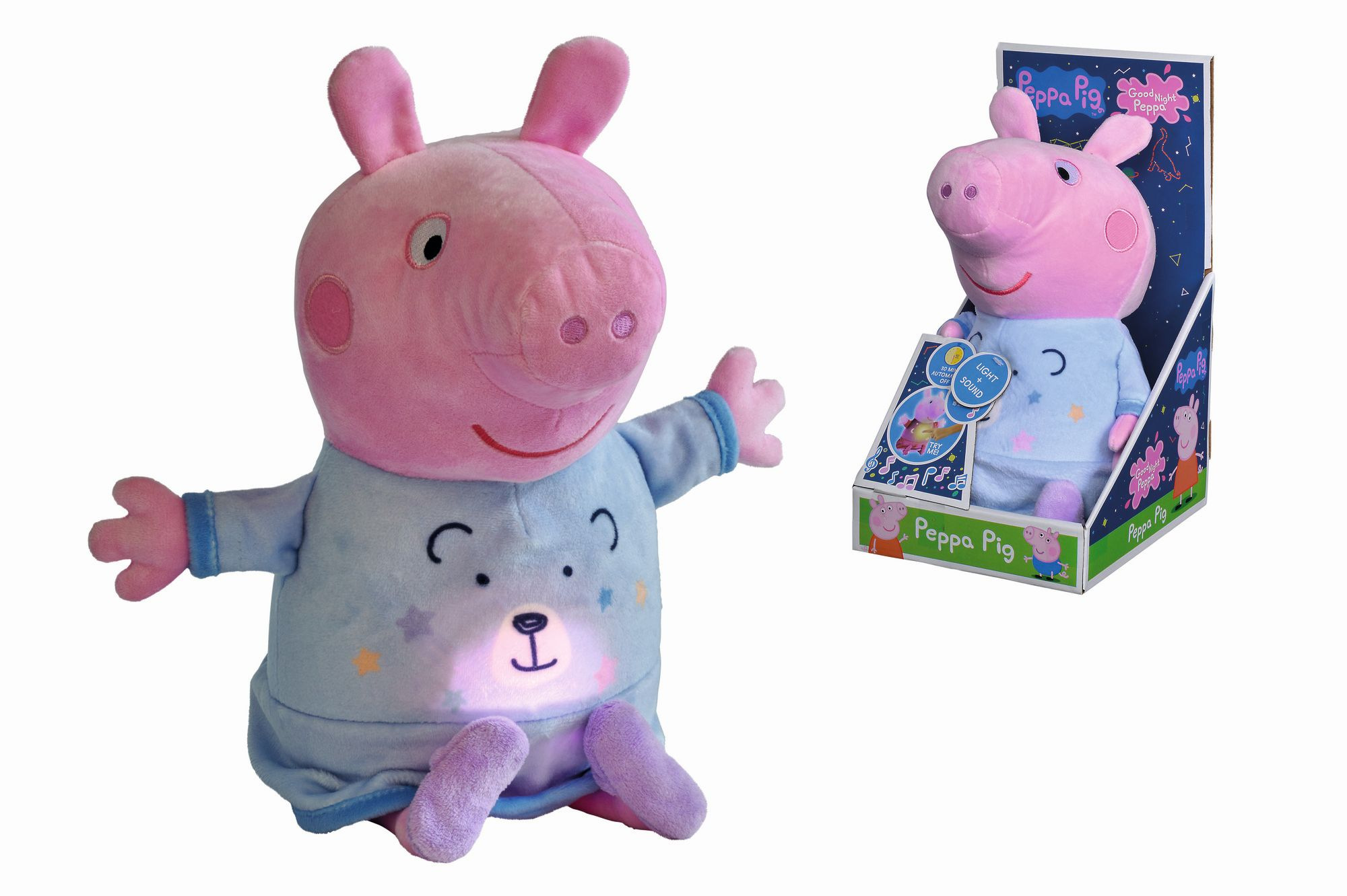 Interaktywna maskotka Peppa z kołysanką 2w1 25 cm